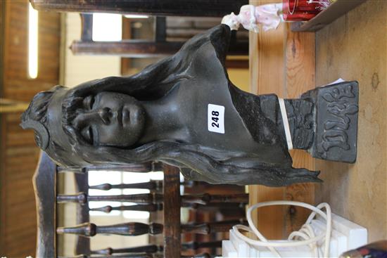 After Emanuel Villanis (1858-1914), spelter bust, Diana (faults)